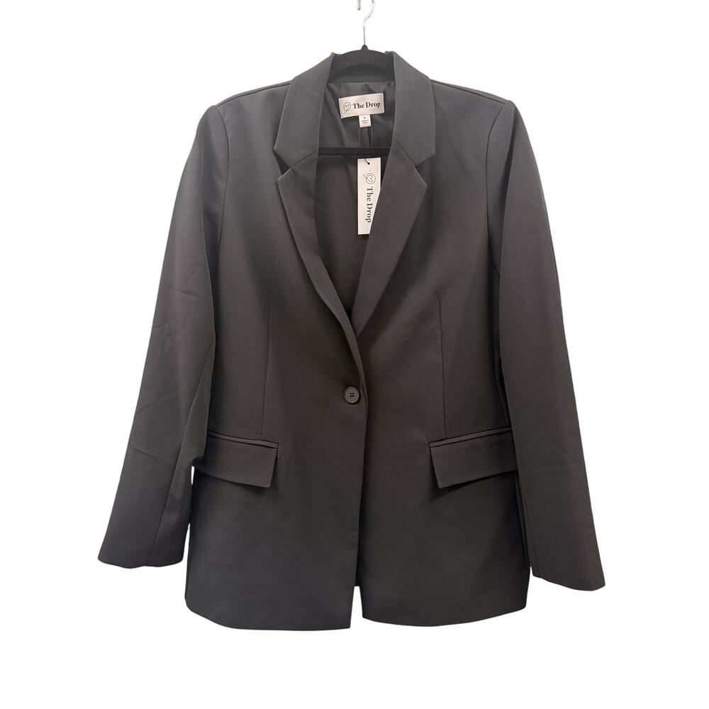 NEW! The Drop Black Tuxedo Style Oversized Blazer Jacket Medium